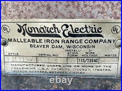 Vintage 1950s Monarch Electric-Coal-Wood Range/Oven (Model FCE119W)