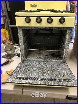 Vintage 1959 Terry Travel Trailer Propane Stove Oven and Icebox