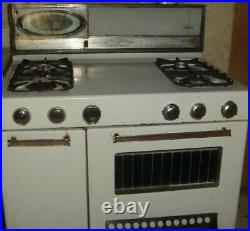 Vintage 1960 Atomic Age Roper Gas Stove with Heater For Restoration 35 1954004