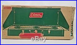 Vintage 1960's Coleman 426D Three Burner Camp Stove With Original Box Suitcase