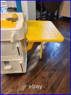 Vintage 1970s Fisher Price Fun Food Kitchen Oven Play Set Stove Phone Sink Spray