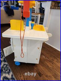 Vintage 1970s Fisher Price Fun Food Kitchen Oven Play Set Stove Phone Sink Spray