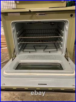 Vintage 1970s GE Avocado Green Electric Range Oven Stove Mid Century Retro