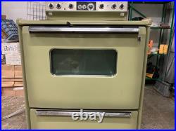 Vintage 1970s GE Avocado Green Electric Range Oven Stove Mid Century Retro