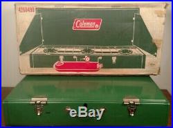 Vintage 1973 Coleman 426D 3 Burner Green Camping Stove Campstove With Box