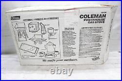Vintage 1990 Coleman Model 413H Green Dual 2 Burner Gas Camping Stove W Box