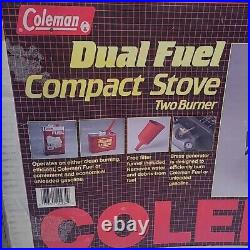 Vintage 1993 Coleman Dual Fuel 2 Burner Stove Model 424-700G USA Original Box