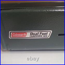 Vintage 1993 Coleman Dual Fuel 2 Burner Stove Model 424-700G USA Original Box