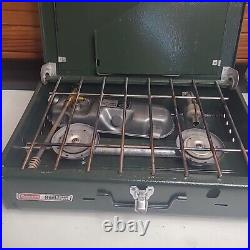 Vintage 1993 Coleman Dual Fuel 2 Burner Stove Model 424-700G USA Original Box