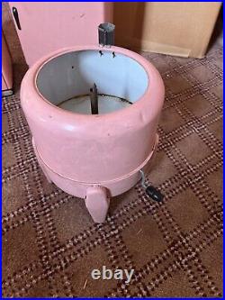 Vintage 50s Wolverine Tin Pink Toy Kitchen Set Fridge Stove Sink Washing Machine