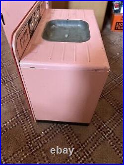 Vintage 50s Wolverine Tin Pink Toy Kitchen Set Fridge Stove Sink Washing Machine