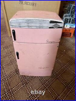 Vintage 50s Wolverine Tin Pink Toy Kitchen Set Fridge Stove Sink Washing Machine