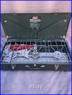 Vintage 80s Coleman 426E Three 3 Burner Camp Stove Used Once