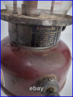 Vintage AGM Kooklite KL-2 Lantern/Stove Missing Cooker Top Untested