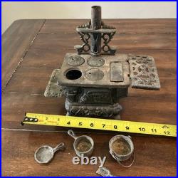 Vintage Antique Cast Iron American ATF Wood Stove Salesman Sample with Extras