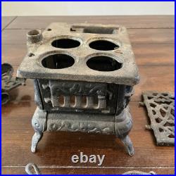 Vintage Antique Cast Iron American ATF Wood Stove Salesman Sample with Extras