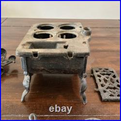 Vintage Antique Cast Iron American ATF Wood Stove Salesman Sample with Extras