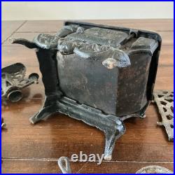 Vintage Antique Cast Iron American ATF Wood Stove Salesman Sample with Extras