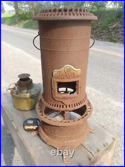 Vintage Antique Metal BARLER Mfg. Kerosene Oil Heater Burner for parts or repair