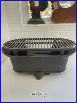 Vintage Atlanta Stove Works Sportsman Cast Iron Hibachi Grill Portable BBQ NEW