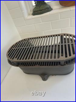 Vintage Atlanta Stove Works Sportsman Cast Iron Hibachi Grill Portable BBQ NEW