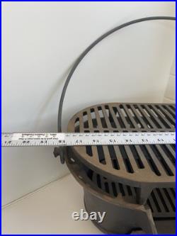 Vintage Atlanta Stove Works Sportsman Cast Iron Hibachi Grill Portable BBQ NEW