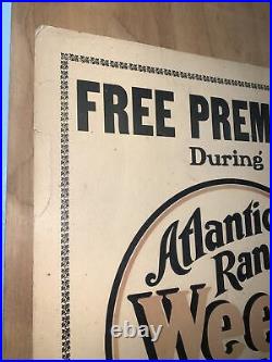Vintage Atlantic Range Stove -cardboard Poster- Approx. 22x14 Promotional Sale
