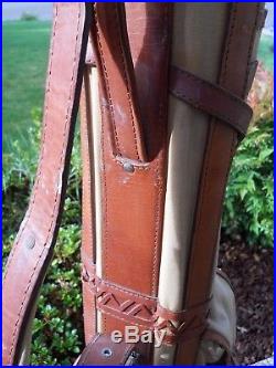 Vintage BELDING Sports Circa 1904 Stove Pipe Pencil Leather Canvas Golf Bag