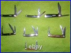 Vintage CASE Pocket Knife Lot (7 Knives) Range from 1920 to 1975 USA TESTED