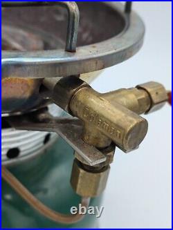 Vintage COLEMAN 502 single burner camp stove aluminum case 5/83 TESTED WORKS