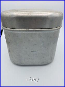 Vintage COLEMAN 502 single burner camp stove aluminum case 5/83 TESTED WORKS