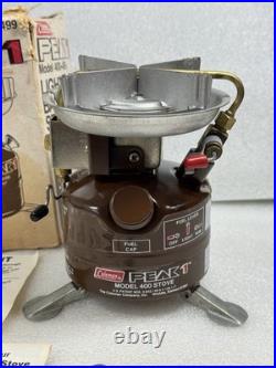 Vintage COLEMAN PEAK 1 Camp Stove 400-499 Backpack Made in USA New Old Stock