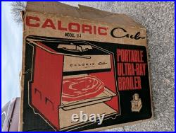 Vintage Caloric Ultra Ray model U1 Cub Camp Stove Broiler Oven USA Made Complete