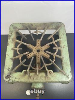 Vintage Cast Iron Griswold No. 401 Single Burner Camp Stove Erie Pa Not Tested