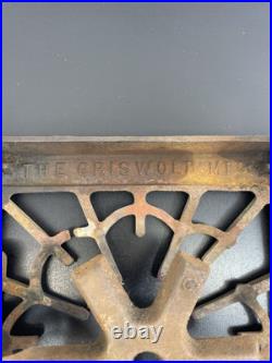 Vintage Cast Iron Griswold No. 401 Single Burner Camp Stove Erie Pa Not Tested