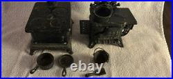 Vintage Cast iron Toy stoves With Accessories