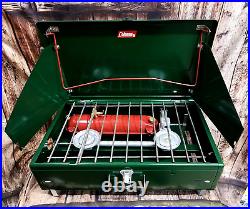 Vintage Coleman 413F 2-Burner Camp Stove 1962-1964, Nice, Works Great, Refreshed