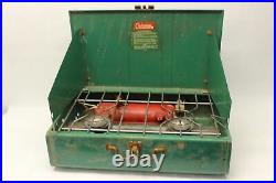 Vintage Coleman 413G Gas Stove for Camping Green Made In USA Wichita, Kansas