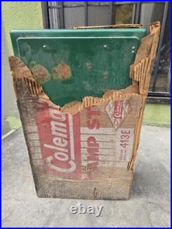 Vintage Coleman 413 E Two Burner Camp Stove With Original Box