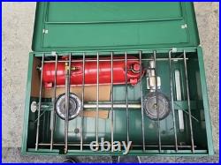 Vintage Coleman 413 E Two Burner Camp Stove With Original Box