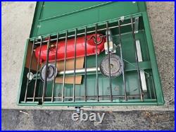 Vintage Coleman 413 E Two Burner Camp Stove With Original Box