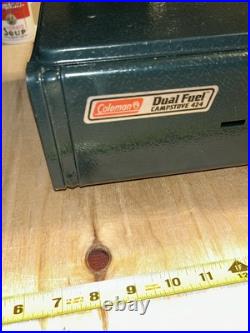 Vintage Coleman 424 Dual Fuel Camp Stove 2 Burner Camping Hunting RARE