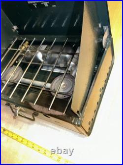 Vintage Coleman 424 Dual Fuel Camp Stove 2 Burner Camping Hunting RARE