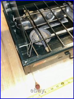 Vintage Coleman 424 Dual Fuel Camp Stove 2 Burner Camping Hunting RARE