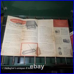 Vintage Coleman 425B Stove 2 Burner With original box and Owner's manual paper