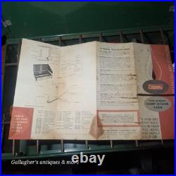 Vintage Coleman 425B Stove 2 Burner With original box and Owner's manual paper