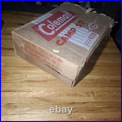 Vintage Coleman 425B Stove 2 Burner With original box and Owner's manual paper