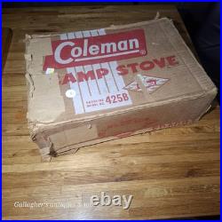 Vintage Coleman 425B Stove 2 Burner With original box and Owner's manual paper