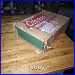 Vintage Coleman 425B Stove 2 Burner With original box and Owner's manual paper