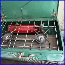 Vintage Coleman 425E499 Dual Burner Camp Stove Wichita, Kansas Made in USA